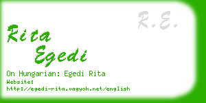 rita egedi business card